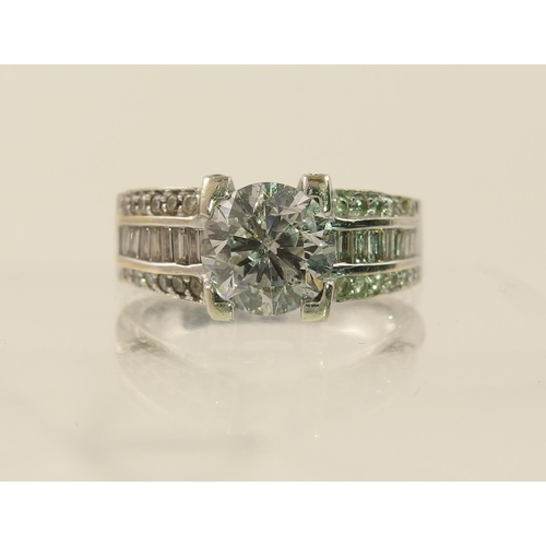 117 - A diamond dress ring