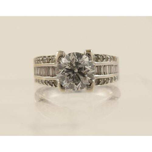 117 - A diamond dress ring