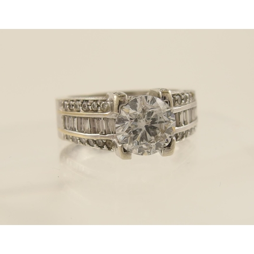 117 - A diamond dress ring