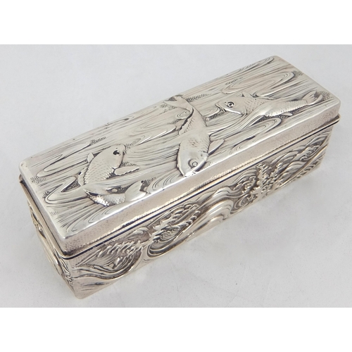 141 - A Chinese silver jewellery box