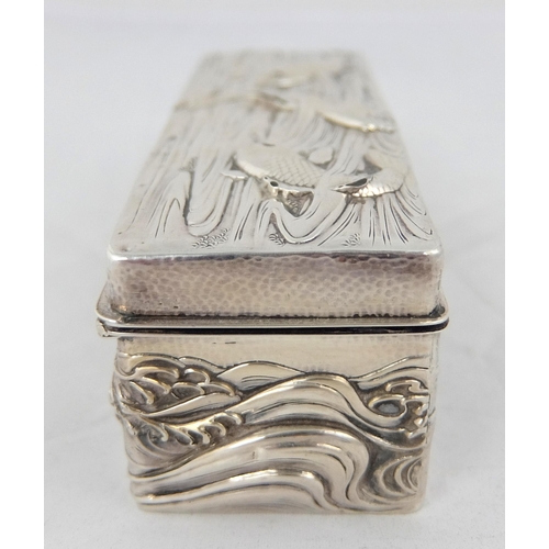 141 - A Chinese silver jewellery box