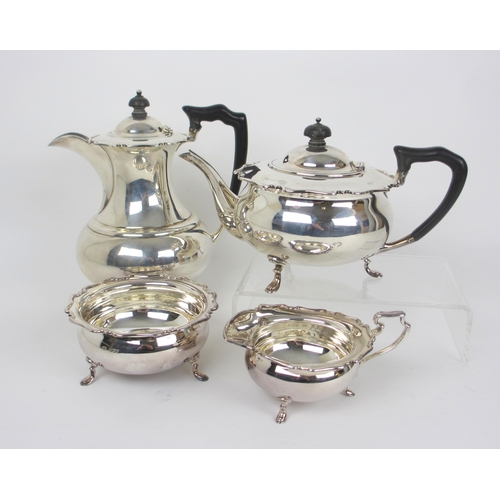 151 - A four piece silver tea service