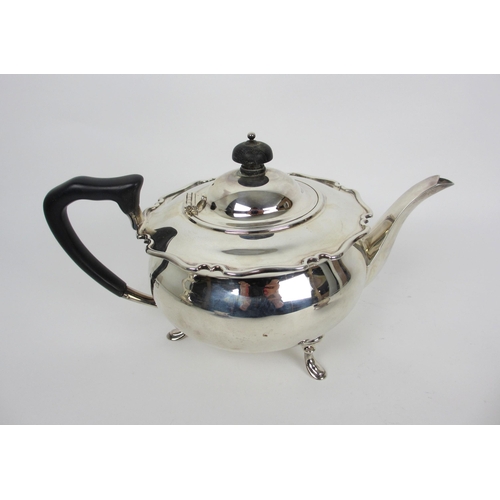 151 - A four piece silver tea service