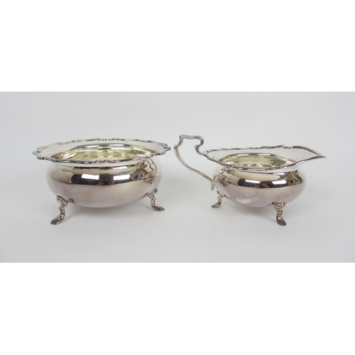 151 - A four piece silver tea service