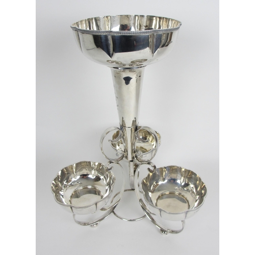 152 - A silver presentation centrepiece epergne garniture