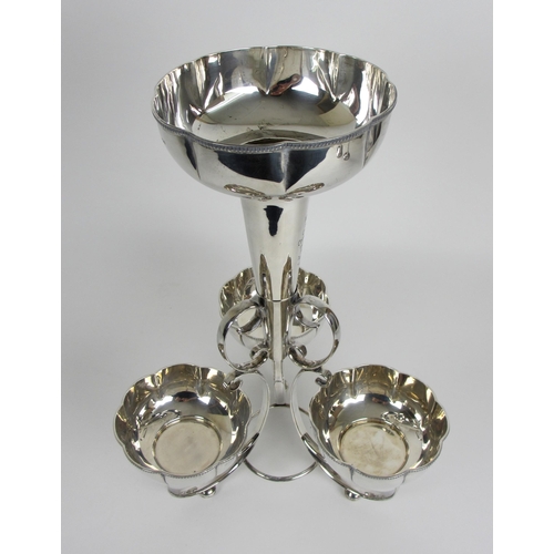 152 - A silver presentation centrepiece epergne garniture