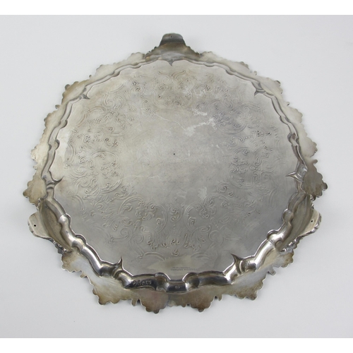 158 - A Victorian silver salver