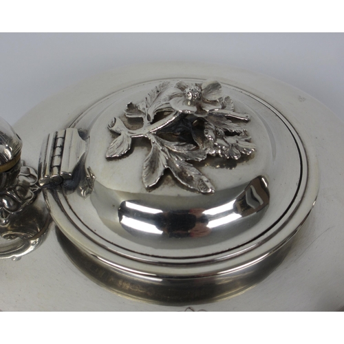 159 - A three piece silver tea service