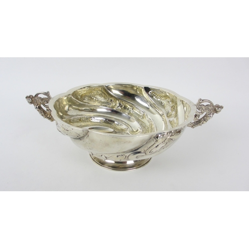 160 - A silver fruit bowl