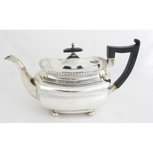 170 - A three piece silver tea service