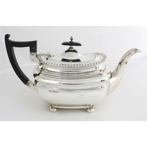 170 - A three piece silver tea service