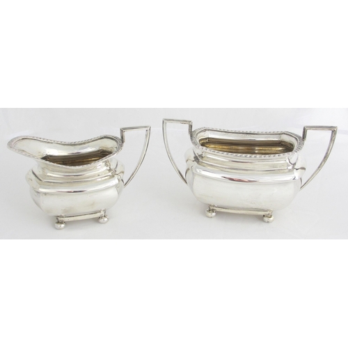 170 - A three piece silver tea service