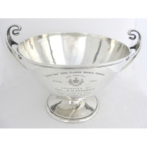 172 - A large silver trophy bowl by Elkington & Company