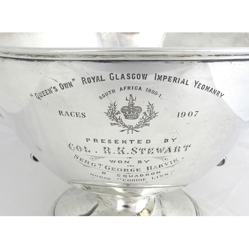 172 - A large silver trophy bowl by Elkington & Company