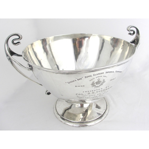 172 - A large silver trophy bowl by Elkington & Company