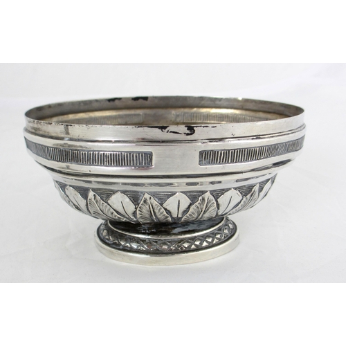 174 - An early 19th Century white metal bowl and cover