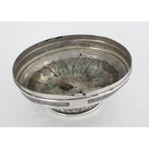 174 - An early 19th Century white metal bowl and cover