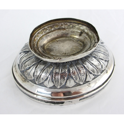 174 - An early 19th Century white metal bowl and cover