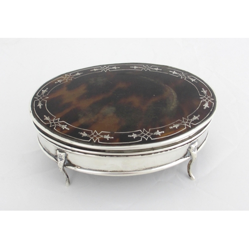 175 - A silver jewellery box