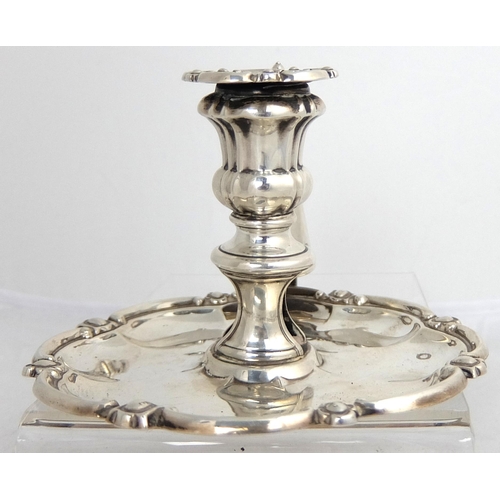 179 - A William IV silver chamber stick