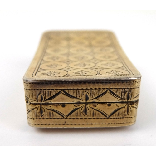 189A - A George III silver gilt snuff box