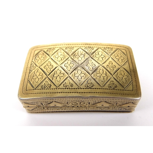 189A - A George III silver gilt snuff box