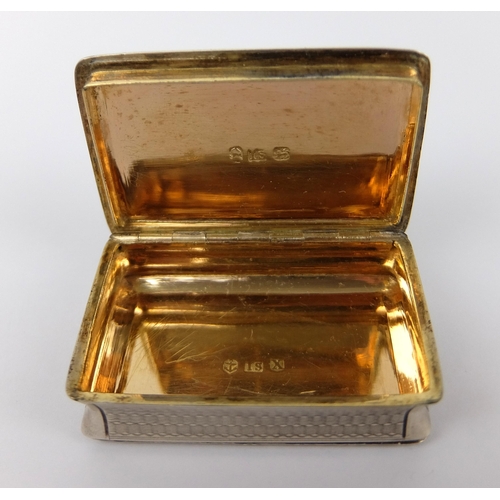 190 - A George IV silver snuff box