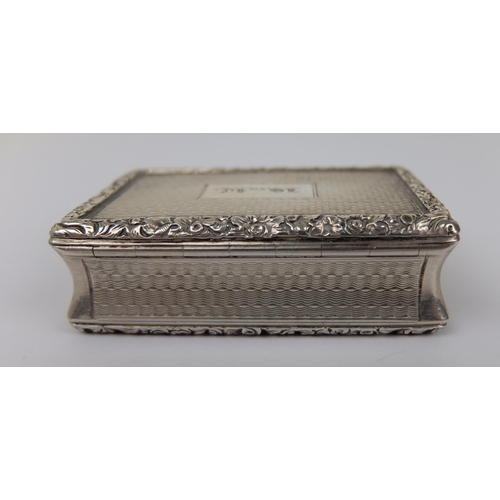 190 - A George IV silver snuff box