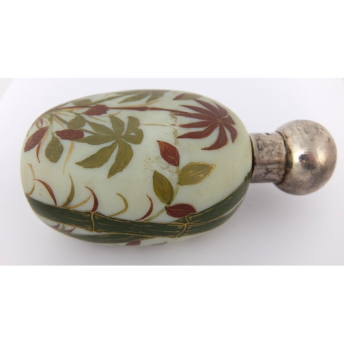 191 - A ruby glass scent flask