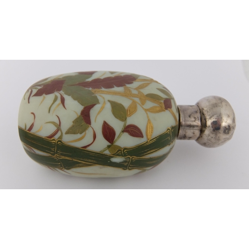 191 - A ruby glass scent flask