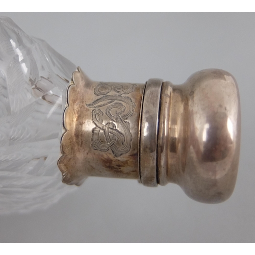 192 - A cut glass scent flask