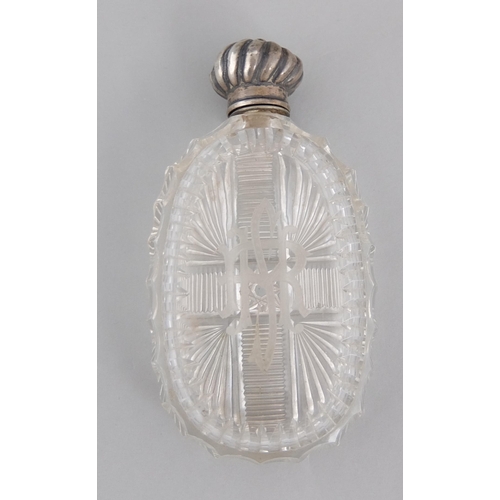 193 - A cut glass scent flask