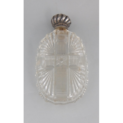 193 - A cut glass scent flask