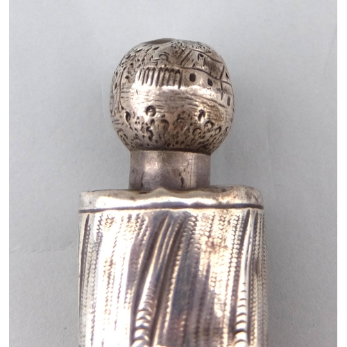 196 - A Victorian silver scent bottle