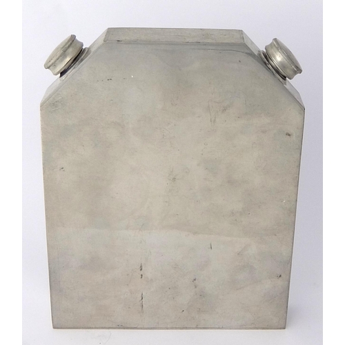 197 - A silver plated double flask