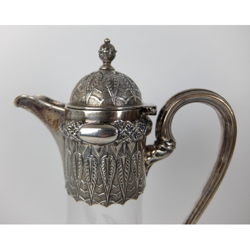 198 - A Victorian silver mounted claret jug