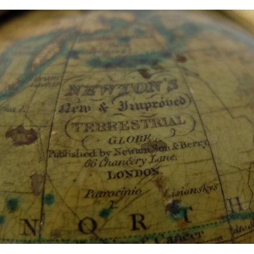 261A - An Early 19th Century Newton's New & Improved Terrestial Globe