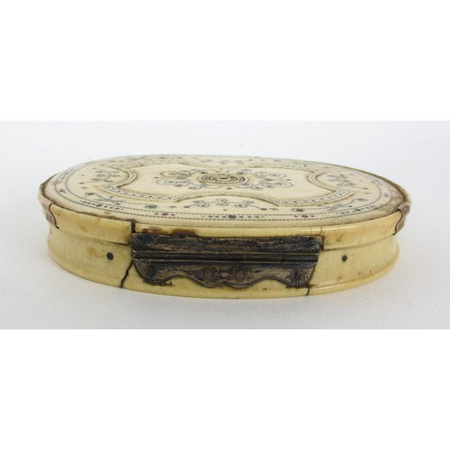 266 - A Napoleonic prisoner of war ivory box