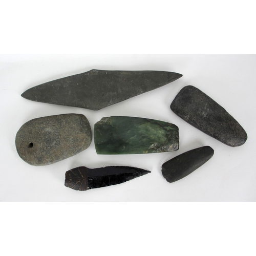 268 - Four stone axe heads