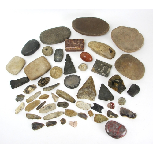 269 - A group of stone  flint and agate artefacts