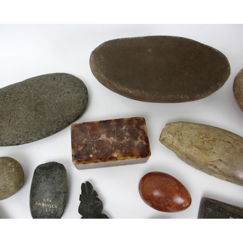 269 - A group of stone  flint and agate artefacts