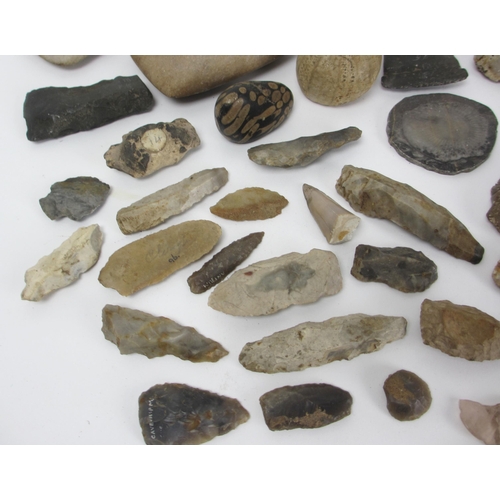 269 - A group of stone  flint and agate artefacts