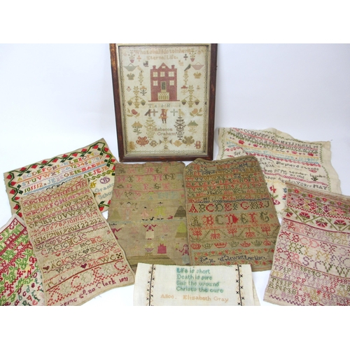 272 - Ten 19th Century samplers