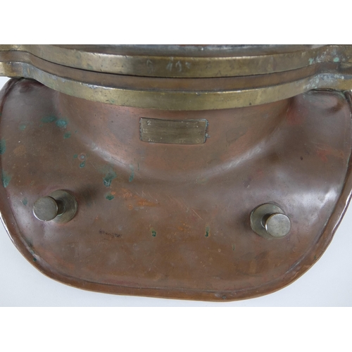 275 - A brass and copper divers helmet