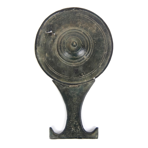 453 - An Eastern Java bronze hand mirror