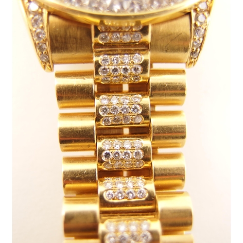 51 - A diamond set 18ct Rolex Oyster Perpetual DayDate