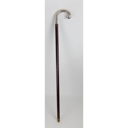 525 - A Chinese silver cane handle