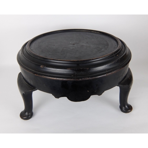 548A - A large ebonised wood vase stand