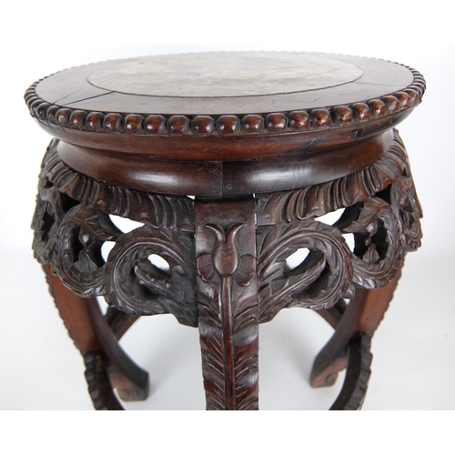 549 - A Chinese hardwood pedestal