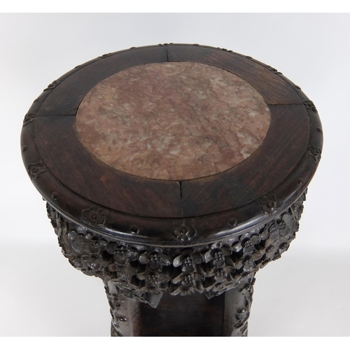 550 - A Chinese hardwood pedestal